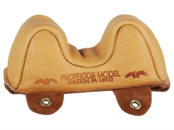 Protektor Small Owl Ear Front Shooting Rest Bag Leather Tan # 1