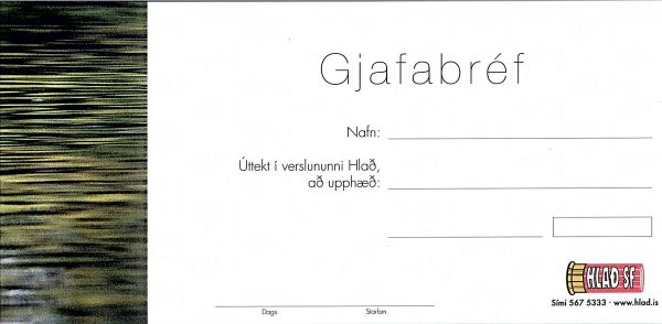 Gjafabréf hjá Hlað ehf