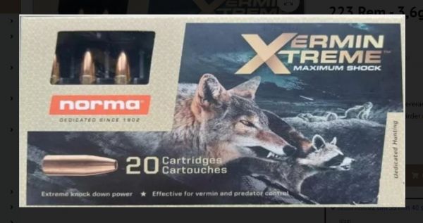 Norma .223 Rem Vermint XTREM