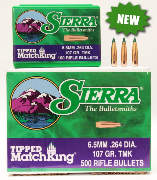 Sierra 7407 - 6,5mm/.264 Cal. 107 grain TIPPED MATCHKING